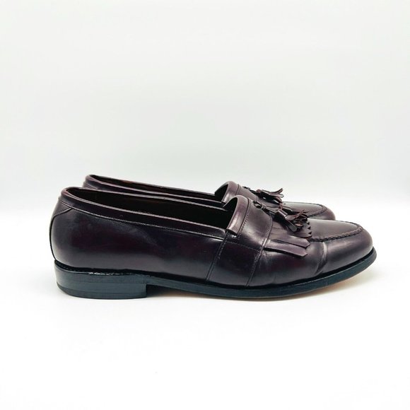 Allen Edmonds Other - Allen Edmonds Loafers Mens 10.5 Newport Tassel Kiltie Burgundy Leather Shoes